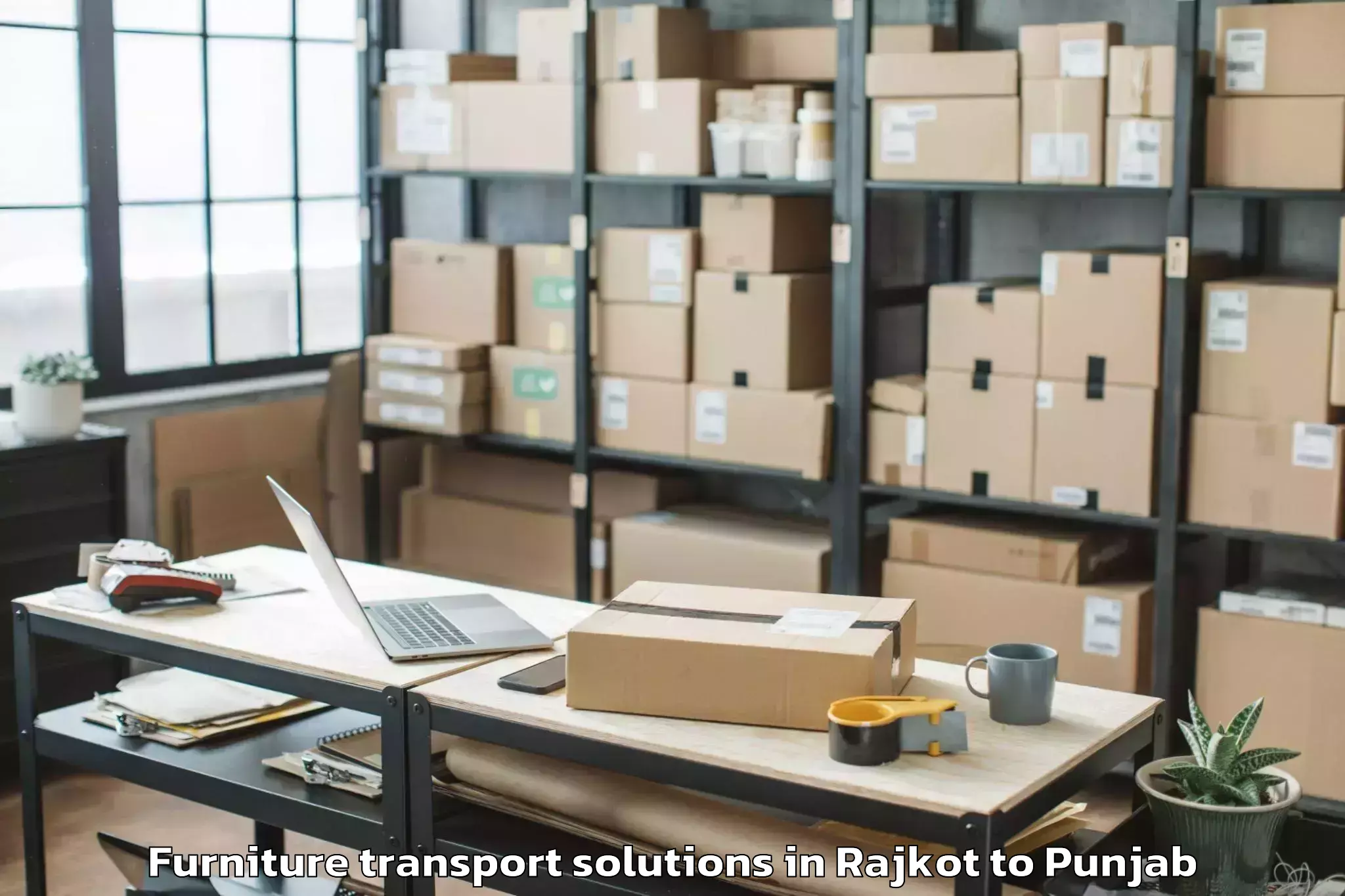 Top Rajkot to Phagwara Furniture Transport Solutions Available